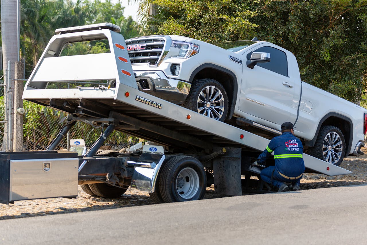 Tow truck on a Forest Hills Queens NY street